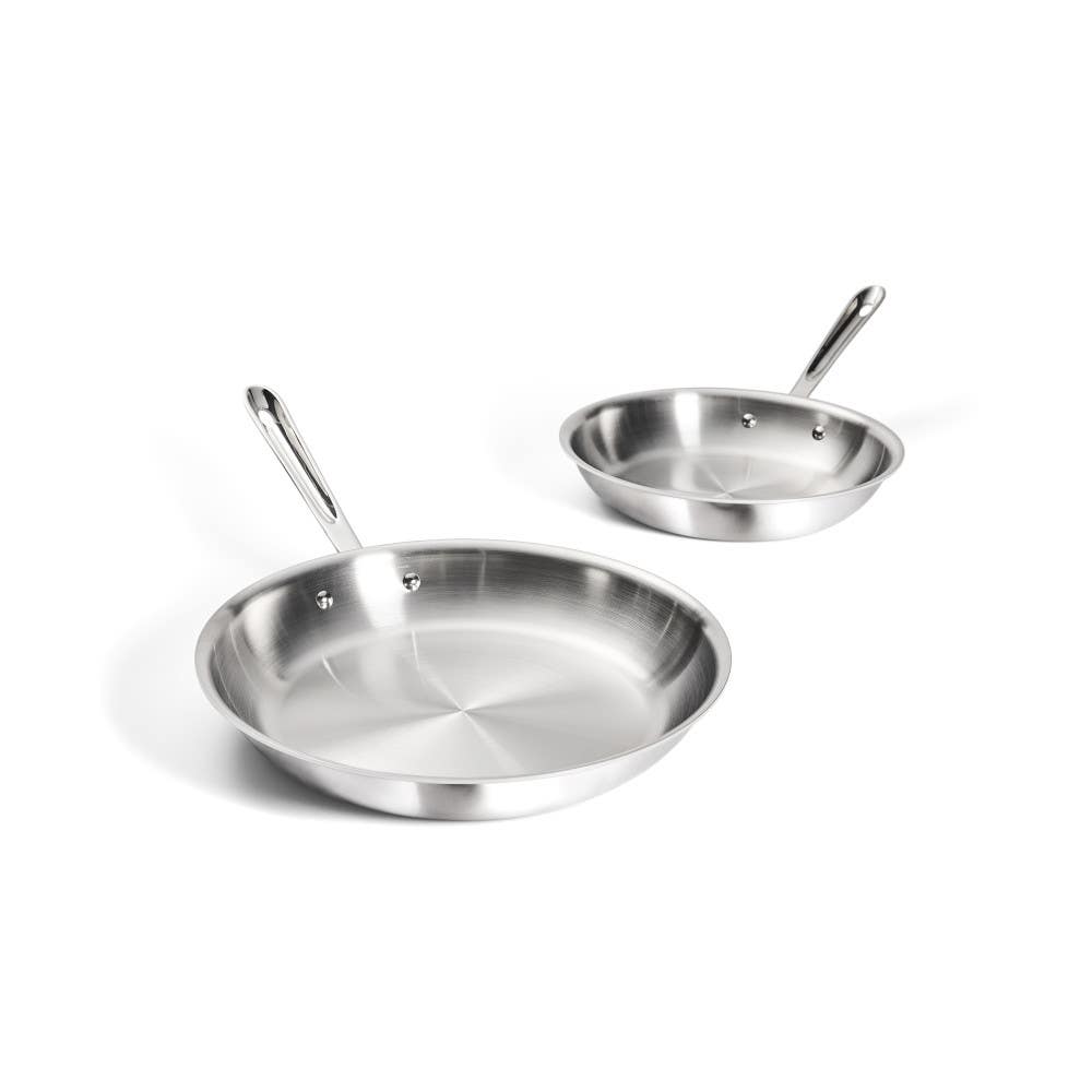 All-Clad D3 Stainless Fry Pan Set · 10 and 12 inch
