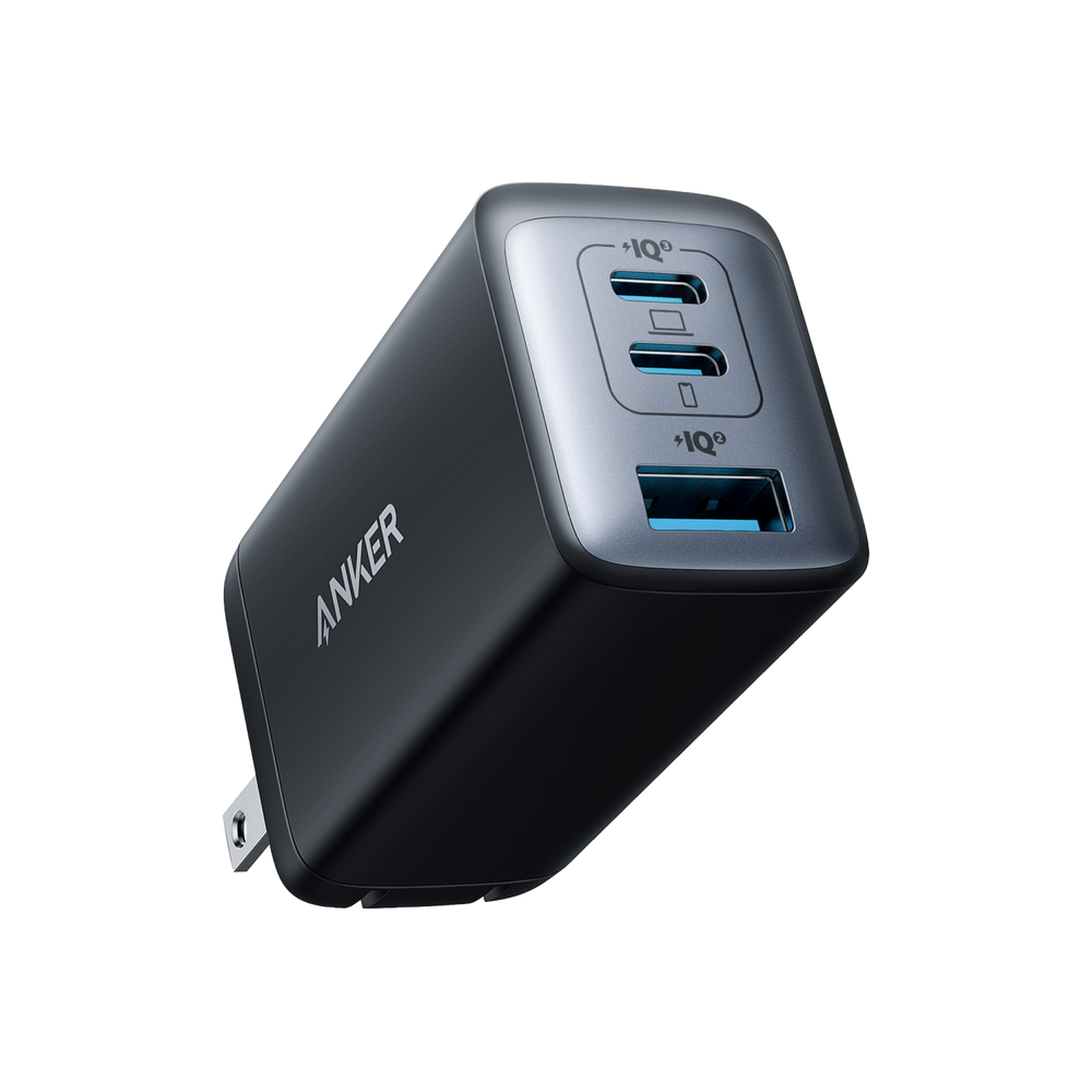Black Anker 735 Nano II A2667 charger with three ports