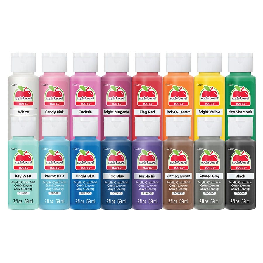 Apple Barrel Colors Acrylic Paint 16 Color Set (PROMOABIII)