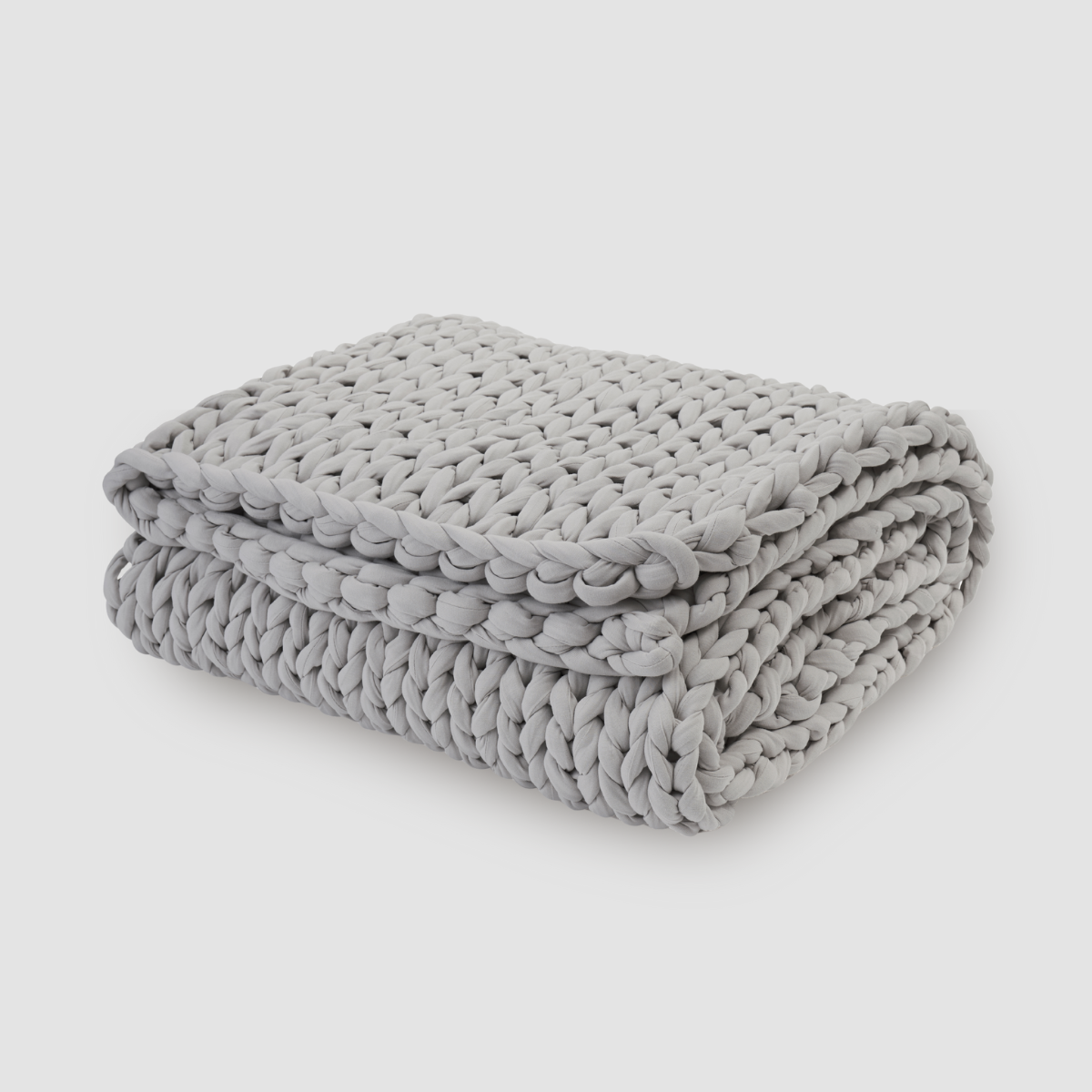 Bearaby Cotton Napper knitted weighted blanket in Moonstone Grey