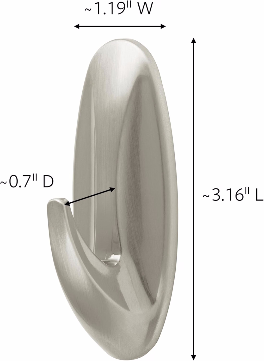 Command Medium Designer Hooks (Brushed Nickel)