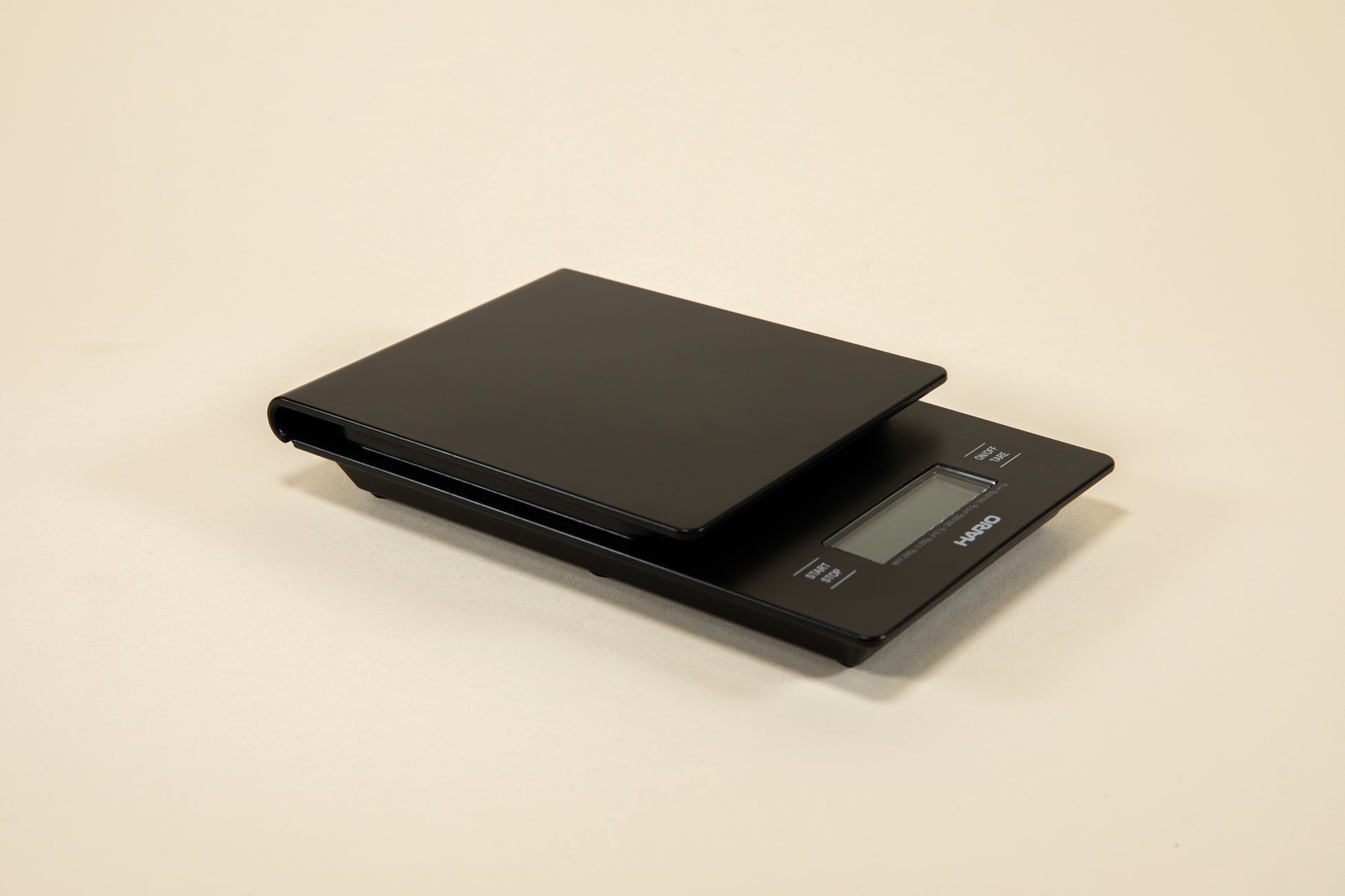 Black Hario V60 Drip Scale with timer and weight display