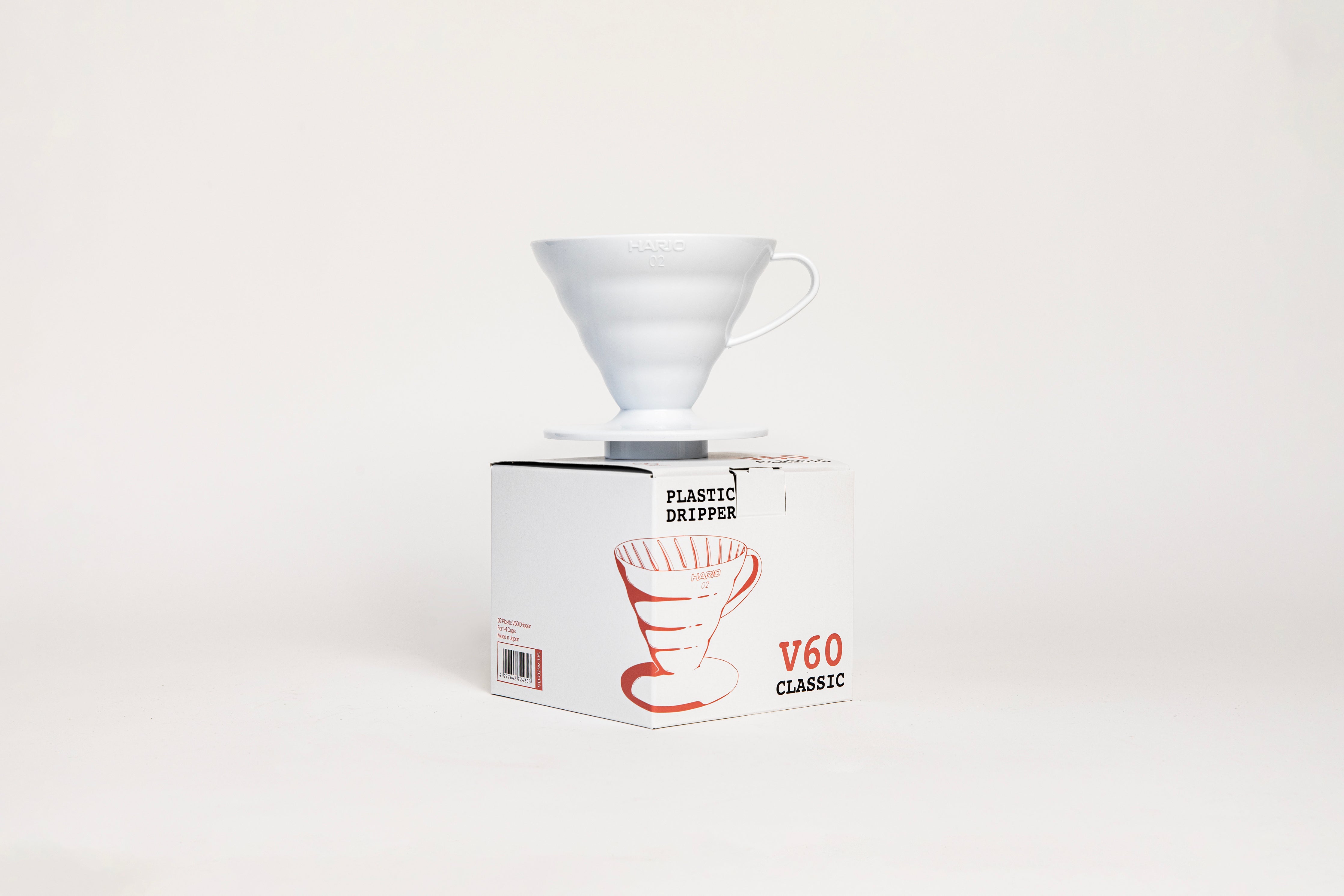 White Hario V60 size 02 coffee dripper