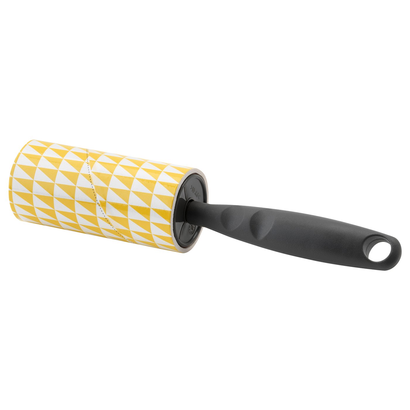 IKEA BÄSTIS lint roller with gray handle and patterned protective sheet