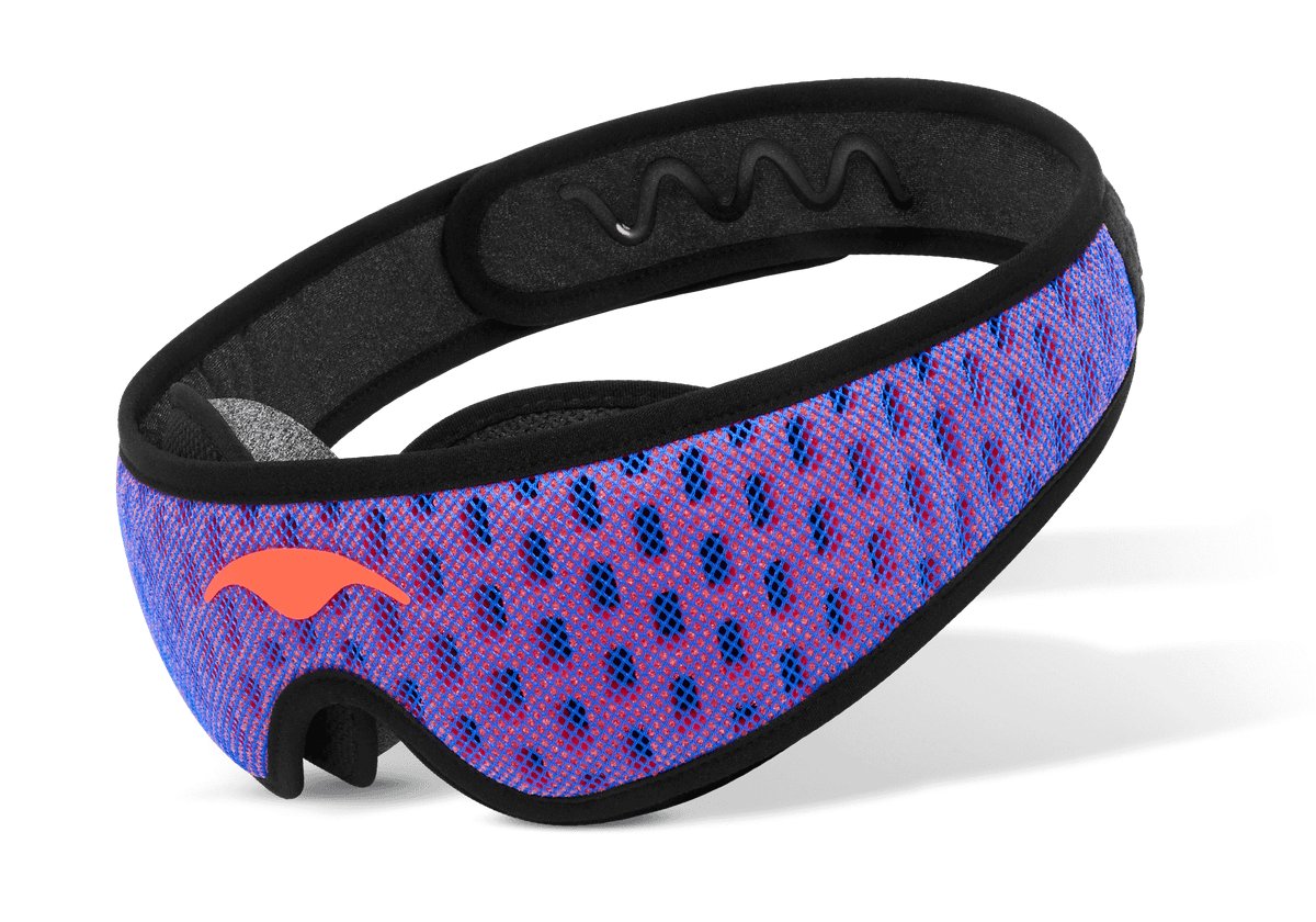 Manta PRO sleep mask in Classic with C-shaped eye cups and perforated strap