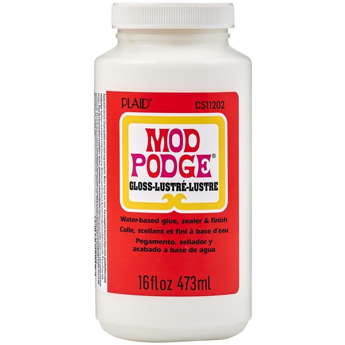 Mod Podge Gloss 16 oz bottle, front label