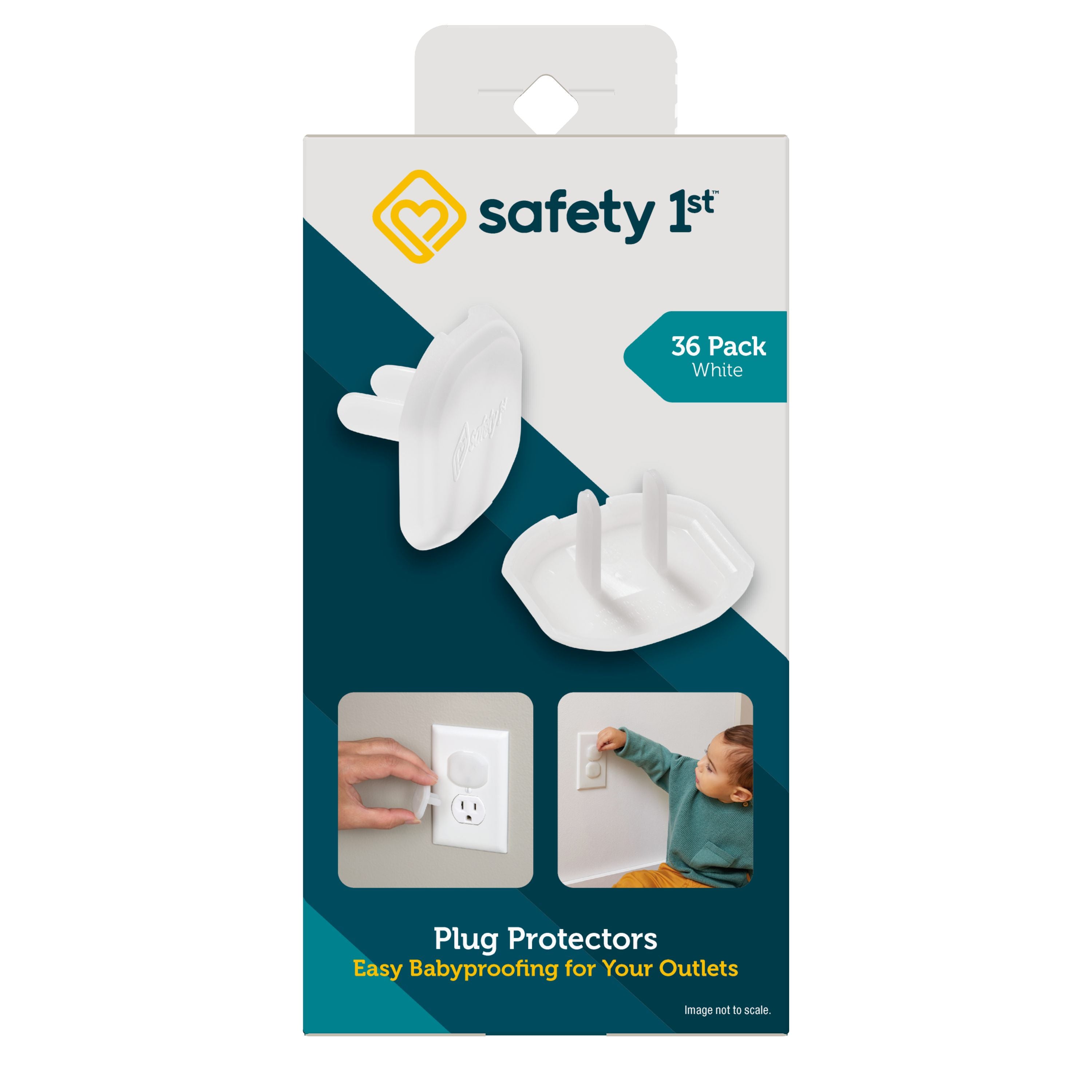 Safety 1st Plug Protectors 36-pack of white push-in outlet plugs in retail packaging