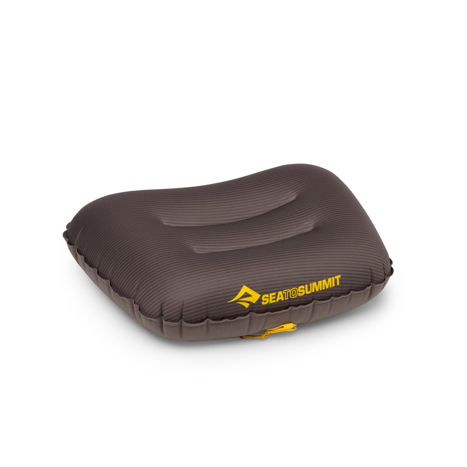 Sea to Summit Aeros Ultralight Pillow in Beluga gray, Regular size, inflated and viewed from above