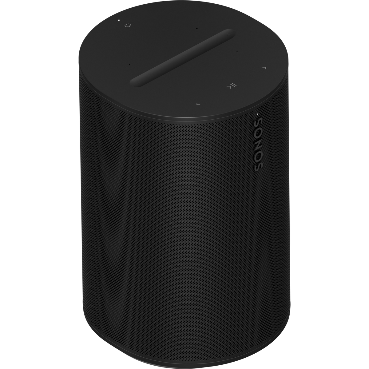 Sonos Era 100 in black on a plain background